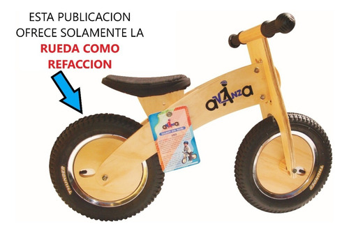 Rueda Refaccion Para Bicicleta Madera Equilibrio Avanza