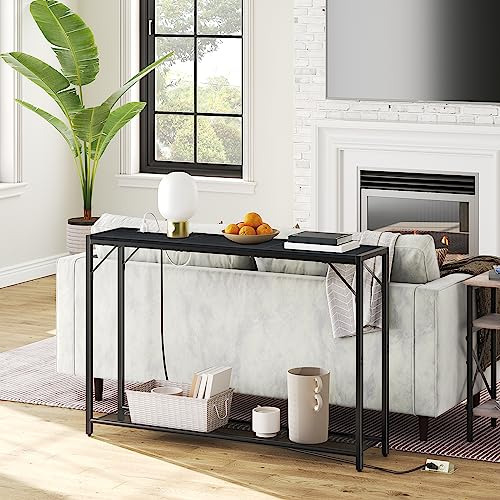 Mahancris Sofá Mesa Con Toma De Corriente, Consola De 43.7