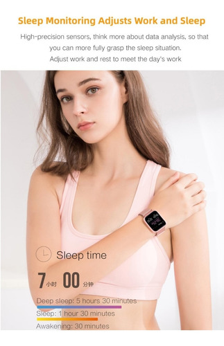 Reloj Inteligente Rosa Smartwatch Sumergible Control Música