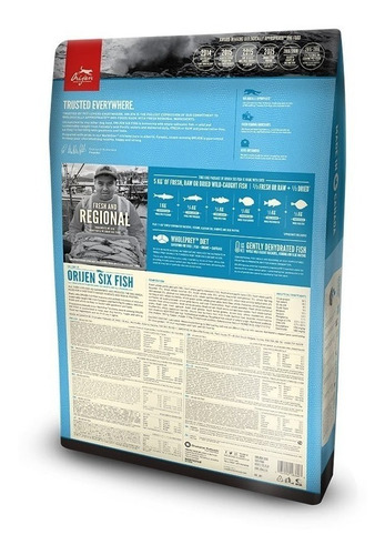 Imagen 4 de 4 de Alimento Orijen Six Fish para perro todas las edades todos los tamaños sabor pescado en bolsa de 11.4kg