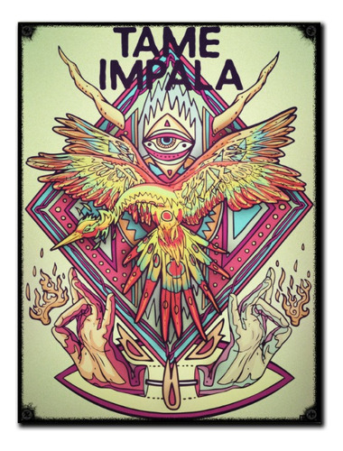 #164 - Cuadro Vintage 30 X 40 - Tame Impala Música Rock