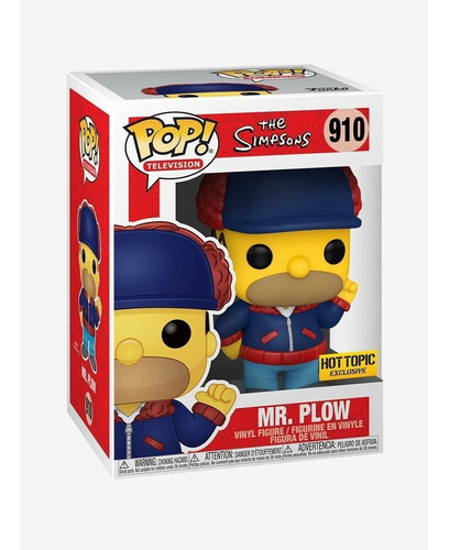 Mr. Plow Homer Simpson Funko Pop! #910 Exclusivo Hot Topic