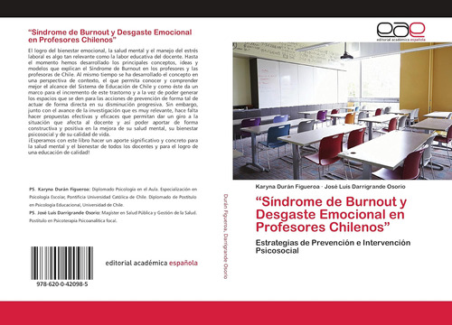 Libro:síndrome De Burnout Y Desgaste Emocional En Profesore