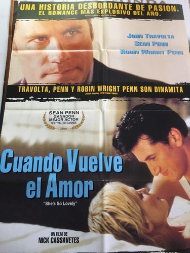 Poster Cuando Vuelve El Amor  Jhon Travolta  Sean Penn