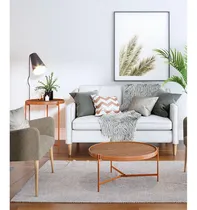 Comprar Mesa De Centro Ambiente Aqua Grande Freijó Cobre - Imcal Cor Freijó\u002F Cobre