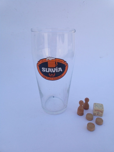 Vaso De Cerveza Alemana Slavia  Biere Blonde Vintage 