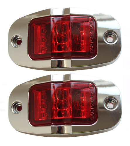 Truck Trailer 2 Rojo Mid-turn 4  Luz Led Side Marker