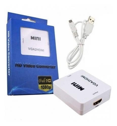 Imagen 2 de 10 de Conversor Activo Vga A Hdmi Full Hd 1080p Con Audio Adaptado
