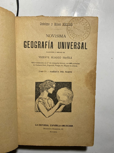 Novísima Geografía Universal / Onésimo Y Eliseo Reclus   B3