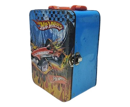 Porta Autos Caja De Metal Hot Weels Para 18 Autos De  90's