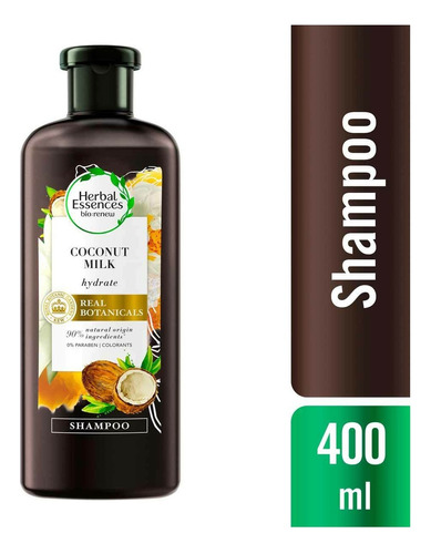 Shampoo Herbal Essences Bio:Renew Coconut Milk en botella de 400mL por 1 unidad