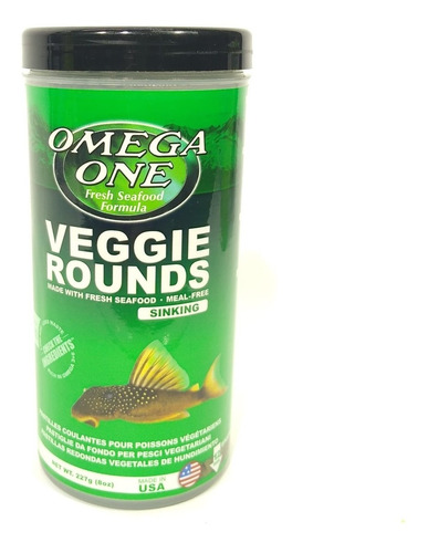 Veggie Rounds 227gr Omega One Para Peces De Fondo