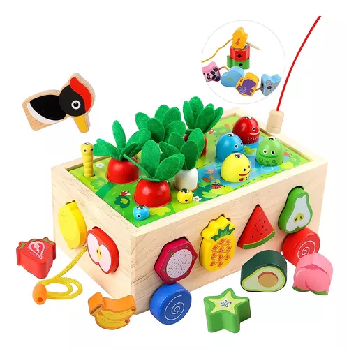 Juguetes educativos de madera Montessori para niños pequeños para