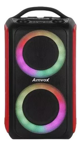 Caixa De Som Amvox 600w Bluetooth Aca 600 Bagvox Vermelho