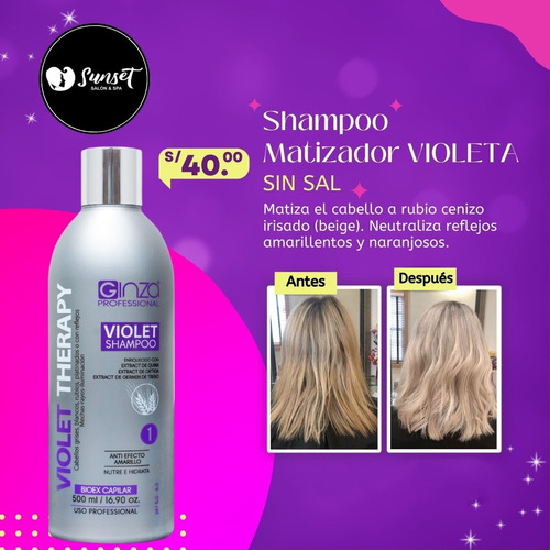 Shampoo Matizador Violeta Sin Sal