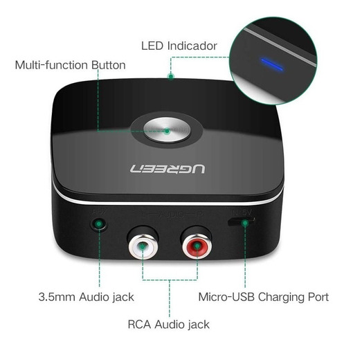 Adaptador Bluetooth Para Equipos De Sonido Convertidor Rca
