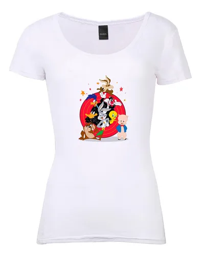 comprar Remera Dama Looney Tunes Diseño Art Logo - Pslt6