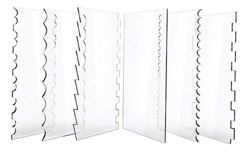 6 Raspadores De Acrílico Transparente Para Tartas, Rascador