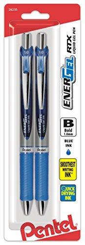 Pentel Energel Rtx Retractable Liquid Gel Pen Bold Line