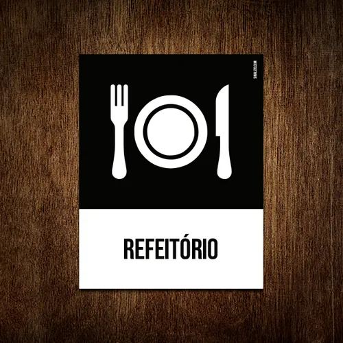 Cartel de señalización con iconos - Cafetería 18x23