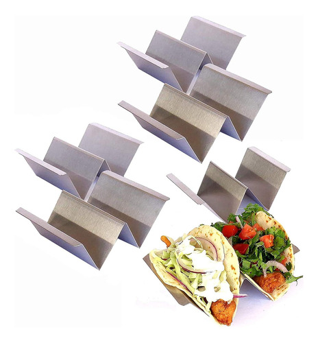 Kit De Soportes Para Tacos O.h, Acero Inoxidable, 6 Unidades