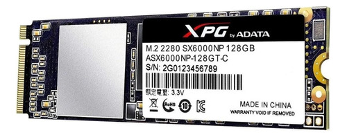 Disco sólido SSD interno XPG ASX6000NP-128GT-C 128GB negro