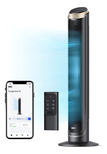 Ventilador de torre Dreo de 40 polegadas, Wi-Fi, 26 pés/s, Al