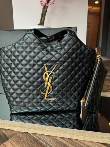 Bolso Yves Saint Laurent Maxi Tote Negro Icare