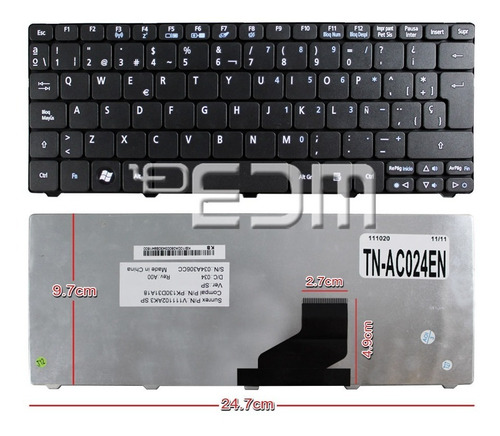 Teclado Español (sp) Aspire One D255e D257 D270 Nav51 Series