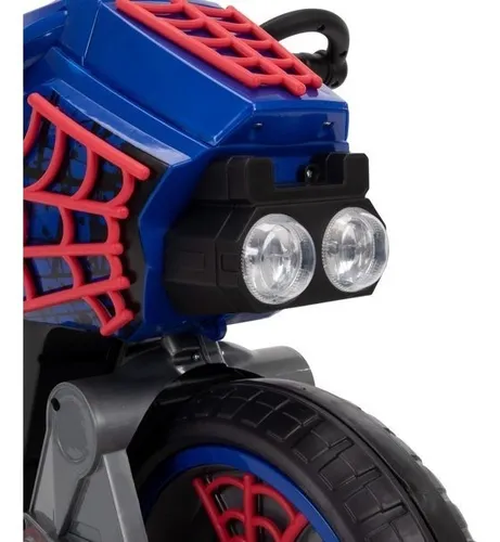 Moto El ctrica Spiderman 6v Marvel Ni o Con Casco Seguridad