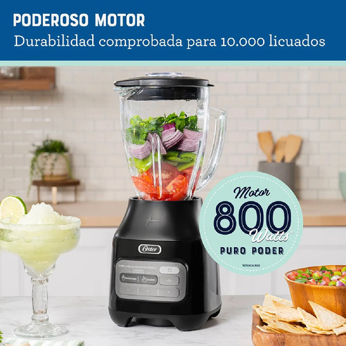 Licuadora Oster 2 Programas 3 Vel + Pulso 800w Blstpeg-brt