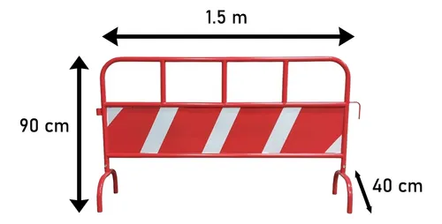 Valla De Seguridad De Metal 0.9 X 1.5 Vial - Mundo Trabajo