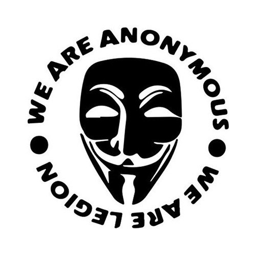 Sticker Auto Moto Adhesivo Anonymous 