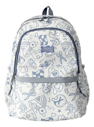 Nueva Mochila Informal Con Estampado De Grafiti, Mochila Sencilla Para Estudiantes