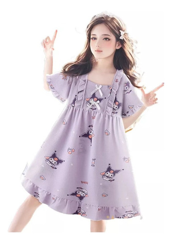 Gh Lindo Vestido Delgado Verano Con Pijama Para Niños Kuromi