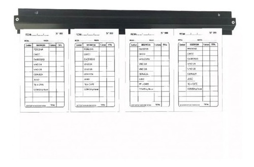 Imagen 2 de 2 de Porta Comanda Para Papeles Aluminio 50 Cm Ancho Comandera