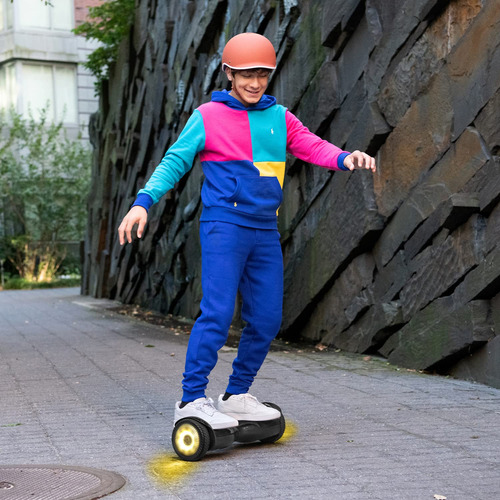 Hoverboard Todoterreno Ligero Negro Con Luces Led