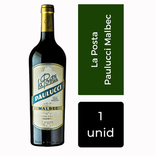 Vino La Posta Malbec Paulucci 750 Ml Mp Drinks