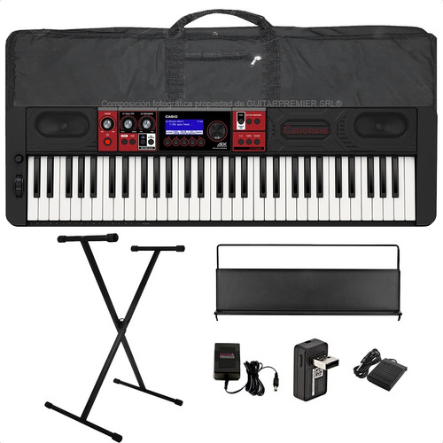 Teclado Sintetizador Casio Ct-s1000v Sensit Funda Pedal Pie