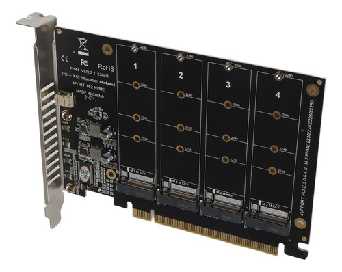 Tarjeta De Adaptador 4 Puerto M.2 Nvme Ssd A Pcie X16 M Key