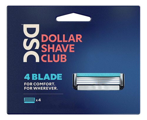 Dollar Shave Club Cartuchos De Repuesto De 4 Cuchillas Para