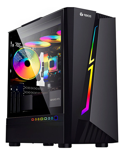 Case Gamer Teros Te1172n, Mid Tower, Negro, Usb 3.0, Usb