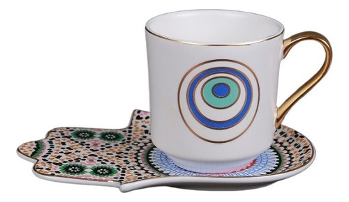 Juego De Taza Y Plato De Café Mal De Ojo Turco 2023