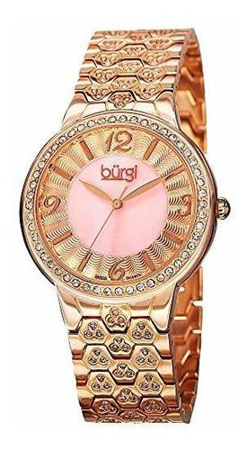 Reloj De Ra - Women's Crystal Accented Watch - Mother-of-pea