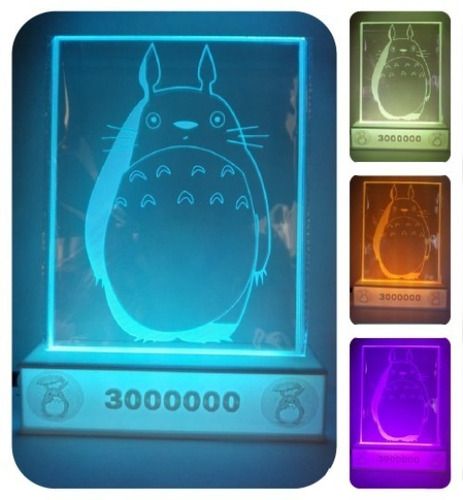 Lampara De Noche Luz Led Anime Totoro Escritorio Mesa Buro