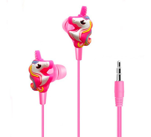 Auricular Infantil Arcoiris Unicornio Sonido Stereo Rosa