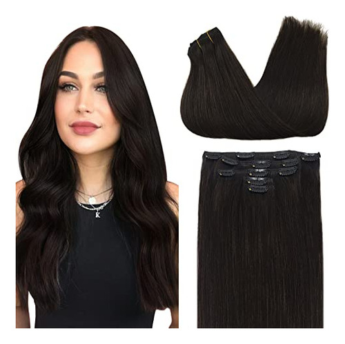 Clip En Extensiones De Pelo, Puertas 5pcs 80g Marrón Wftgr