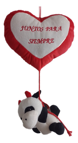 Peluche Colgante Vaca Con Corazón 