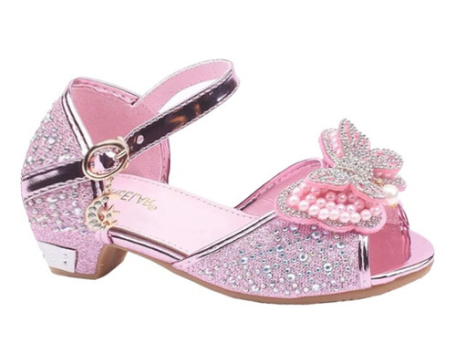 Niños Niñas Perla Princesa Zapatos Mariposa-nudo 1073 [u]