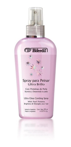 Biferdil Spray Peinar Ultra Brillo Proteínas De Perla 150 Ml